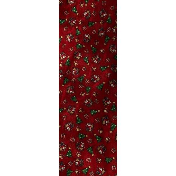Vintage Woodward 100% Silk Red Holiday Christmas Neck Tie - Picture 2 of 6